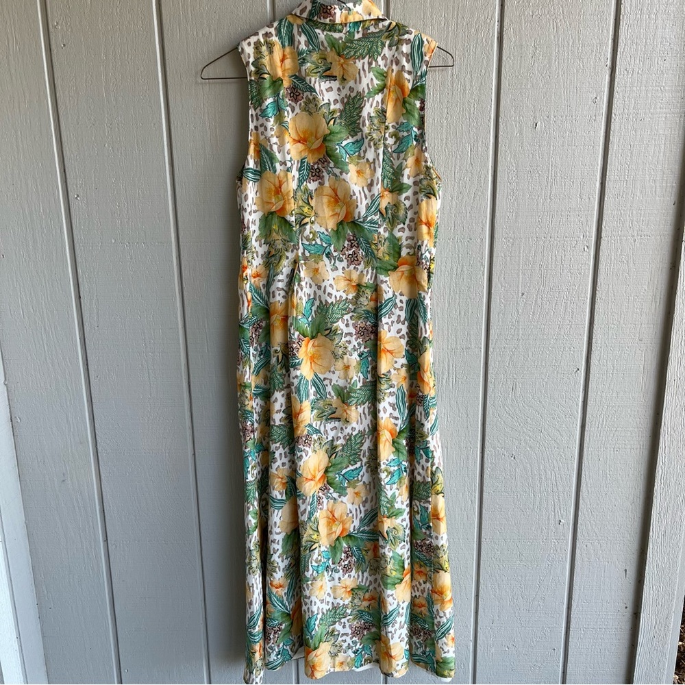 Aqua Blu Australia Dahlia Helena Button Front Sleeveless Maxi Dress Size M - Picture 6 of 10